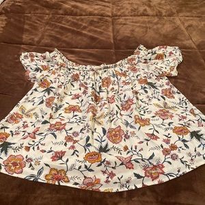 Floral off the shoulder blouse NWOT